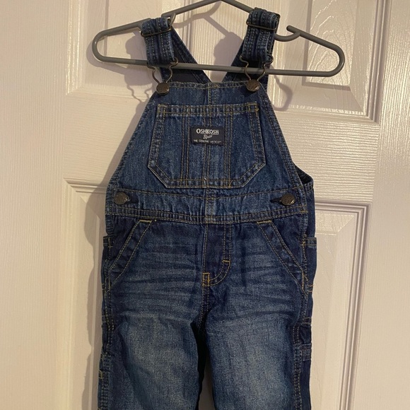 Fleece Lined Oshkosh B’Gosh Denim Overalls - Picture 1 of 8